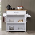 thumbnail image 3 of Pemberly Row Kitchen Island with Spice Rack in White, 3 of 8