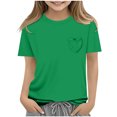 thumbnail image 3 of RXIRUCGD 2025 Vêtements d'Été pour Enfants Nouveaux T-Shirts d'Été pour Enfants Manches Raglan Manches Courtes T-Shirt Graphique Col Rond T-Shirt Filles Haut Décontracté, 3 of 5