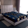 thumbnail image 4 of Erosebridal Tribal Aztec Sheet Set King,Black King Sheet Sets,Geometry Room Decor,4-Piece, 4 of 7