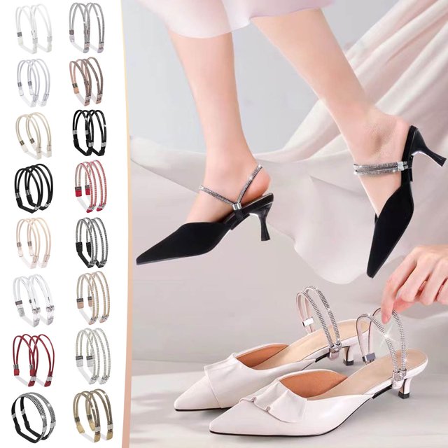 Vaidha Elastic High Heels Shoe Straps, Replacement Ankle Straps For Heels, Rhinestone Elastic Shoe Ankle Straps, Antiloose Strap For High Heels