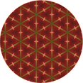 thumbnail image 1 of Ahgly Tapis Rond Lavable en Machine Intérieur Transitionnel Acajou Brun, 5 Pieds Rond, 1 of 7