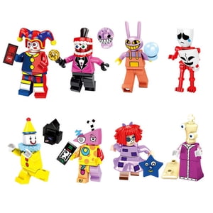 8PCS The Amazing Digital Circus Bricks Model Figure Cartoon Digital Circus Building Blocks Toy for Gifts 8PCS