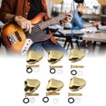 thumbnail image 3 of 6 Pcs Exquisite Fish Tail Metal Tuning Peg Head - Wide Compatibility, Exquisite Craftsmanship - Comfortable Grip, Premium Metal For Electric Guitar Machine, 3 of 8
