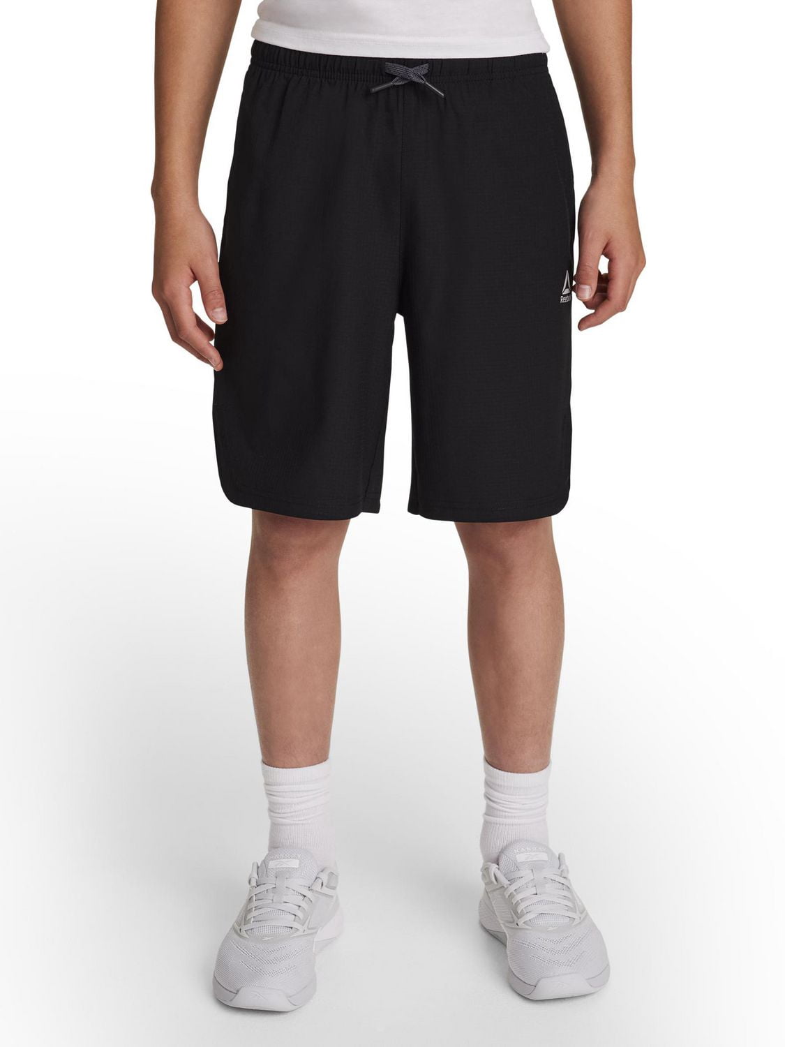 Short d'entraînement Reebok Pace Breaker pour garçon avec poches, entrejambe de 18 cm