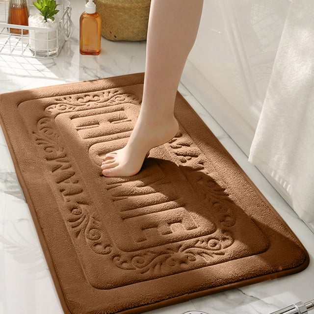 ABPWLY Home Bathroom Absorbent Floor Mat Is Machine Washable Soft Comfortable And Quickly Absorbs Water Ensuring Stable And Non Slip Bathroom Floor Mat Clearance bathroom rugs Canada Days