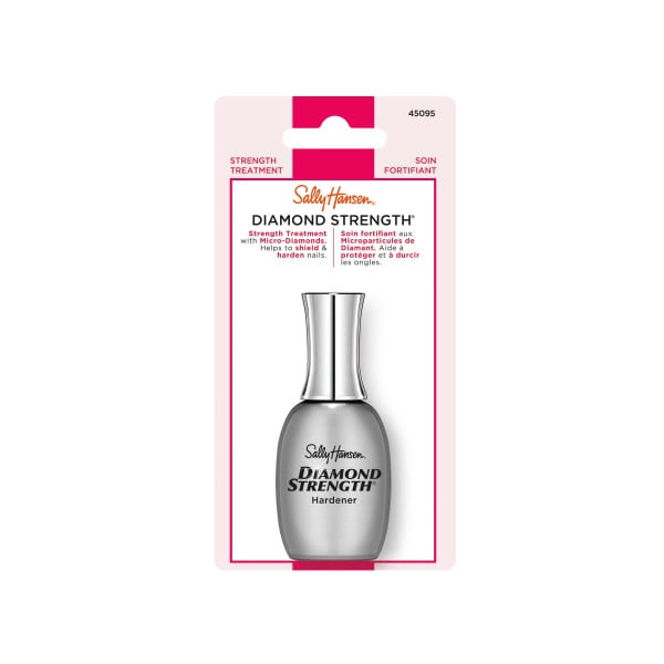 Sally Hansen Diamond Strength® Hardener, Ends Cracking, Splitting & Peeling, While Locking in Moisture, Noticeably Harder, Nail Polish Treatment