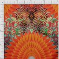 thumbnail image 1 of Soimoi Silk Fabric Floral & Feather Panel Printed Fabric 1 Yard 42 Inch Wide, 1 of 3
