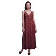 thumbnail image 1 of Bimba Robe Longue Maxi d'Été Imprimée à Col en V pour Femme, Tenue de Villégiature de Vacances - XX-Grand, 1 of 6