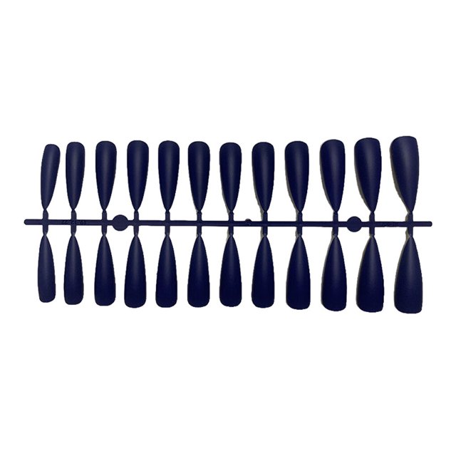 Nail Enhancement Tablets Chic Dot Design Not Susceptible to Allergies Frosted Texture Fake Fingernail Charming Manicure Tips JM-06Dark Blue