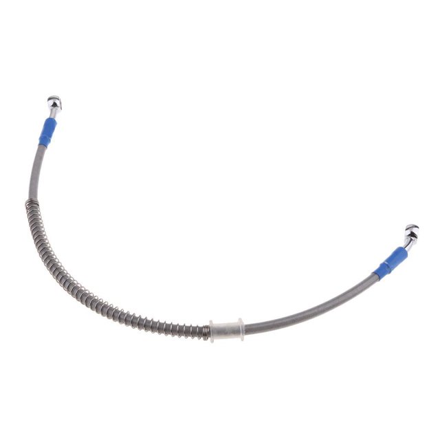 VONKY Motorcycle Brake Oil Hose Line Pipe Fitting Stainless Braided Steel Silver 60cm 1Set
