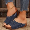 thumbnail image 2 of Womens Wedge Orthopedic Sandals 2025 Comfortable Leather Arch Support Orthotic Platform Walking Dress Slip on, 2 of 6