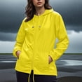 thumbnail image 4 of Pincandy Womens Waterproof Raincoat Lightweight Rain Jacket Trench Coat Hooded Windbreaker With Pockets for Outdoor, 4 of 7