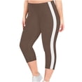 thumbnail image 1 of Yuyuzo Leggings Capri pour Femmes Décontractés Taille Haute Entraînement Extensibles Confortables Yoga Pantalons de Compression, 1 of 6
