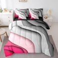 thumbnail image 1 of YST Grey Hot Pink Gradient 7-Piece Comforter Set, Full Size, Geometric Stripe, Ombre Bedding Accessories, 1 of 4