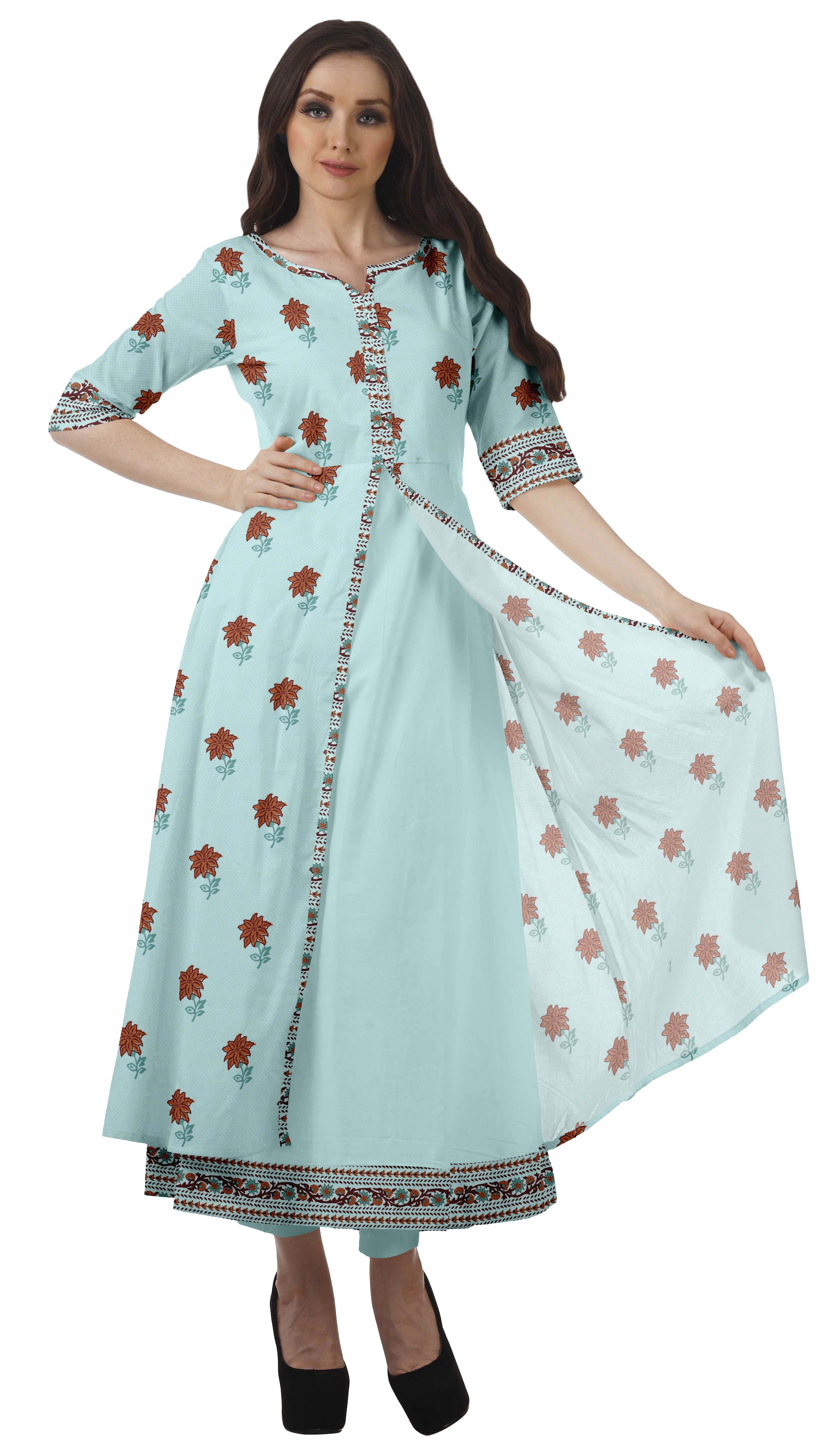 Moomaya Designer Indian Party Wear Kurta Set Ethnic Women Dress Tunic Pant Set-L