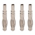 thumbnail image 1 of Banana Plug Male Connector, 20PCS Banana Plug Stable 4mm Nickel Plated  For Electronic Instrument, 1 of 8