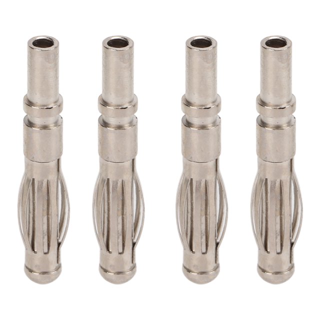 Banana Plug Male Connector, 20PCS Banana Plug Stable 4mm Nickel Plated For Electronic Instrument