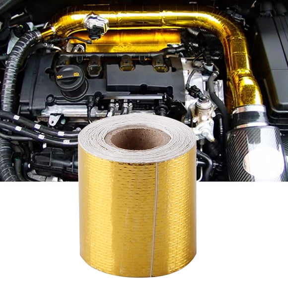 Heat Resistant Aluminum Foil Tape Roll, 1.97 x 1.81 Inch Self Adhesive Metal Duct Tape, High Temperature Insulation Tape for HVAC, Exhaust Pipes & Range Hood, Gold & Silver, Waterproof