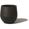 thumbnail image 1 of Stylish Modern Ribbed Resin Planter Pot with Drainage Hole – Large Indoor Outdoor Flower or Tree - Lightweight Weather-Resistant Patio Balcony (Vintage Black, Medium Size - 11.8"), 1 of 4