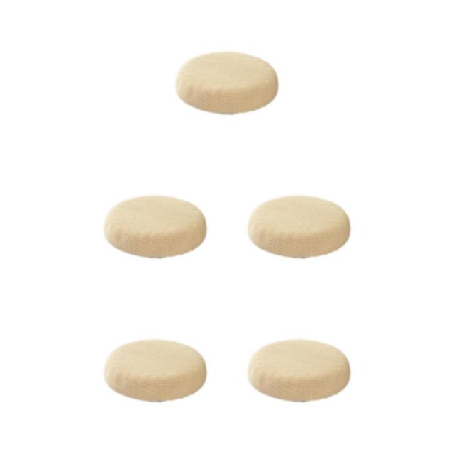 kurtrusly Stylish Round Cushions For Stools – Seating Experience Stool Cushions Polyester Seat Covers Mild Waterproofing beige 5Set
