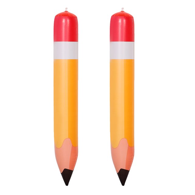 CIMAXIC Fête 2 Pcs Décorations de Crayons Gonflables en Pvc Saison de la Rentrée Crayon Géant Jouets de Crayons Ballons Gonflables Crayons Jumbo Accessoires Cadeaux de Fête de la Rentrée,27.56"X3.94"X3.94 Pouces