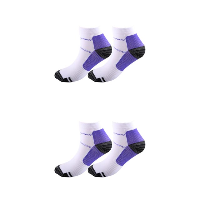 Baohd 2piece Moisture Wicking And Quick Drying Sports Socks For Women Foot Compression Socks Ankles Socks purple L/XL 2Set