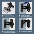 thumbnail image 4 of ORUYROP 90 Degree Locking Privacy Lock Sliding barn Door Latch Right Angle Door Clasp cam Lock (2 Small Black), 4 of 4