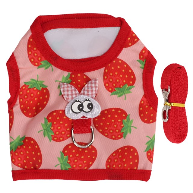 Pet Bunny Clothes Small Animal Vest with Traction Strap for Totoro Hamster Golden Bear RabbitS