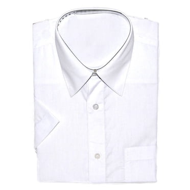 Gravity Threads Mens Dress Shirt Short Sleeve , M White