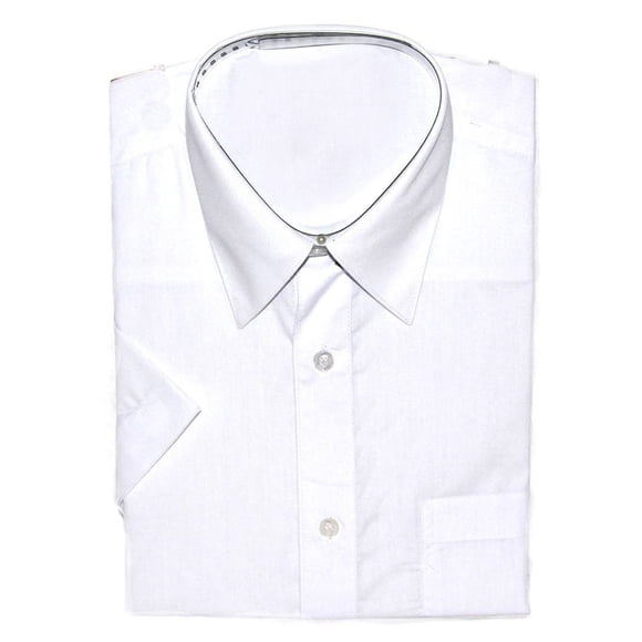 Gravity Threads Mens Dress Shirt Short Sleeve , M White