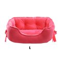 thumbnail image 2 of Maytalsory Snuggle Up With Furry Friend Soft Dog Bed With Raised Rim Two Size For Choice Dog Kennel Pet Bed rose red L 1Set, 2 of 6