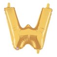 thumbnail image 1 of Ballon Lettre en Feuille d'Or de 14 Pouces - W, 1 of 7