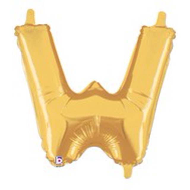 Ballon Lettre en Feuille d'Or de 14 Pouces - W