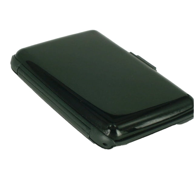 EIGTHTAIL Card Holder Minimalist Aluminum Shell Credit Card Holder with RFID-blocking technology. Features a sleek black aluminum shell, six durable PVC dividers for card organization, and a compact design. Rainproof, waterproof, and puncture-resistant, it holds up to 9 credit cards securely.