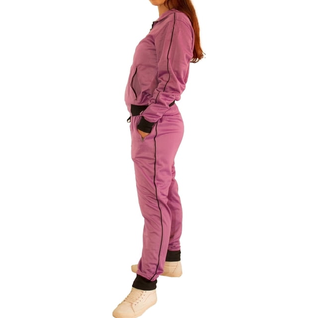 Women's Classic Jogger Tracksuit Track Jacket & Trackpants Oufit