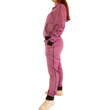Women's Classic Jogger Tracksuit Track Jacket & Trackpants Oufit
