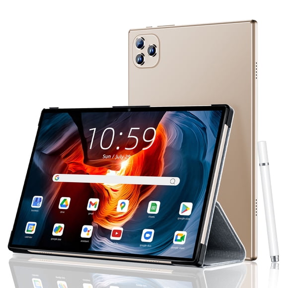 VEAT00L Tablette, Tablette Android 13 de 10,1 Pouces 2026, 6 Go RAM 64 Go ROM Extension 128 Go, Processeur Octa-Core avec Wi-Fi 5G, Écran Tactile IPS HD 1280x800, Batterie 6000mAh, Bluetooth, Double Caméra, GMS
