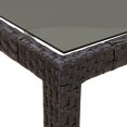 thumbnail image 3 of vidaXL Table de Jardin Marron 250x100x75 cm en Verre Trempé et Poly Rotin, 3 of 4