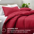 thumbnail image 2 of Bare Home Goose Down Alternative Comforter Set - 3 Piece Set - King/Cal King, Red, 2 of 7