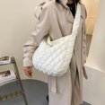 thumbnail image 3 of LinYooLi Quilted Tote Bags for Women Lightweight Quilted Padding Shoulder Bag Down Cotton Padded Large Tote Bags Lattice, 3 of 6