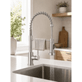 thumbnail image 3 of APPASO Brushed Nickel Commercial Kitchen Faucet with Pull Down Sprayer, Stainless Steel Single Handle Spring Kitchen Sink Faucet, 2 Spray Modes, 360° Swivel Spout, 3 of 13