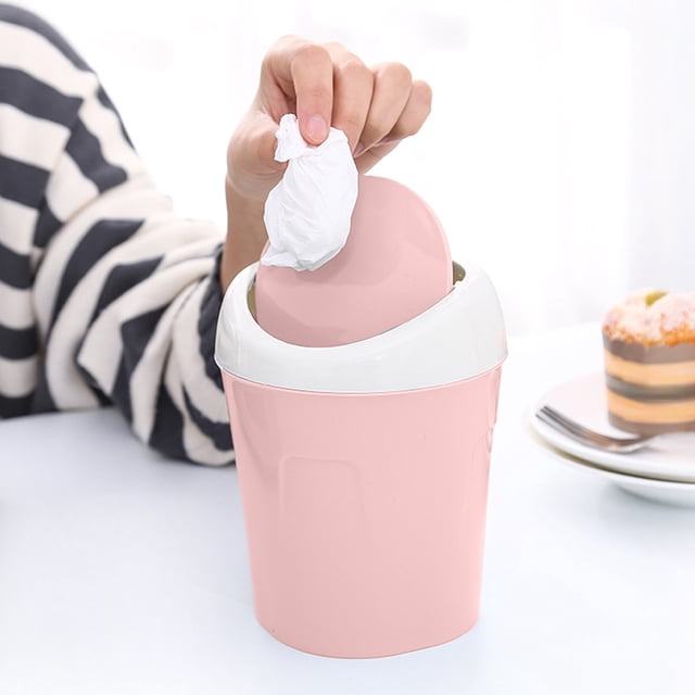Avdolw Compact Desktop Trash Can - Mini Trash Bin for Home, Office, Living Room, Coffee Table, Foldable Wastebasket, Hygienic Design