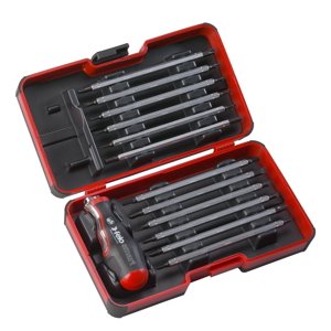 Smart Set with 2 Components Handle: Screwdriver and T-Handle in One. (13-Pieces)