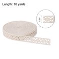 thumbnail image 2 of Unique Bargains Lace Trim Ribbon 10 Yards 0.55 Inch Cotton Elastic Trim for Craft,Gift Wrappers,Headbands,Beige Style 16, 2 of 5