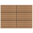 thumbnail image 1 of vidaXL Tuiles de Terrasse 6 Pcs WPC 60x30 cm 1,08 M2 Marron, 1 of 4