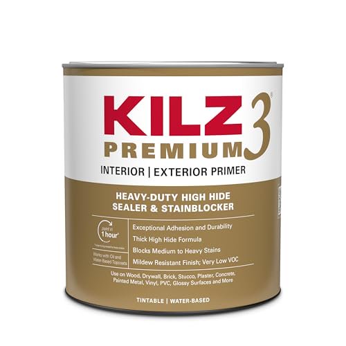KILZ 3 Premium Primer, Interior/Exterior, 1 Quart