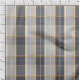 thumbnail image 3 of oneOone Georgette Viscose Gray Fabric Madras Check Sewing Material Print Fabric By The Yard 42 Inch Wide, 3 of 4