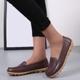 thumbnail image 2 of Dakaela Mocassins pour Femmes à Enfiler Décontractés Conduite Travail Ballerines Bout Rond Chaussures de Marche Café 7, 2 of 6
