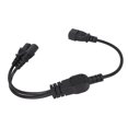 thumbnail image 2 of C14 To 2 C13 Power Cord, C14 To 2 C13 Y Splitter Stable Transmission 2.5A AC 250V PVC Sheath Highly Conductive 1 For 2  For Printers For PCs, 2 of 8