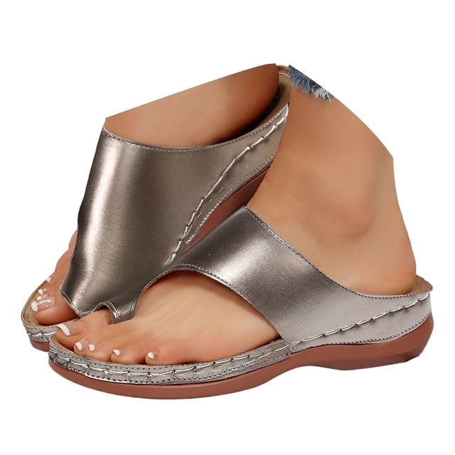Mepaouo Platform Flip Flops for Women 2025 Comfortable Split Toe Arch Support Walking Dressy Sandals